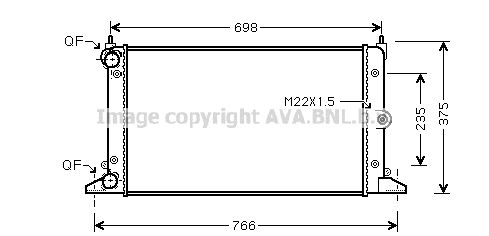 AVA QUALITY COOLING Радиатор, охлаждение двигателя VW2188